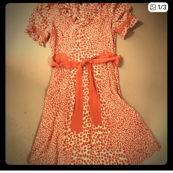 Vintage Marc Jacobs Orange high low dress with tie - Picture 4 of 4